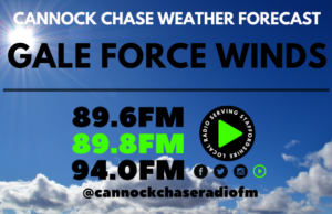 Warning for gale force gusts of wind from 06:00 to 18:00 Thursday 21st.