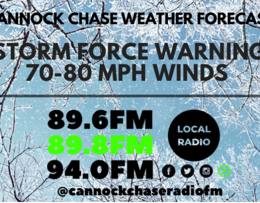 Weather warning for Storm force winds Friday 18th 06:00 to 00:00 hrs Saturday 19th.