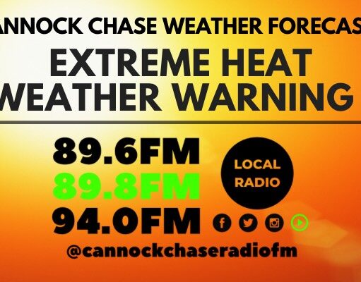 Weather warning for extreme heat from Sunday 17th Monday 18th and Tuesday 19th.