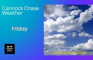 Weather forecast for Friday 7th August. Plenty of sunshine some cloud later feeling very warm 23 c.