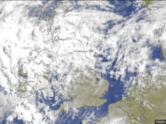 Weather forecast for Monday 3rd August, bright and sunny spells. feeling hot 27 centigrade.