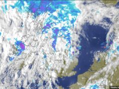 Weather forecast for Tuesday 4th August. Mainly cloudy, low risk of a passing shower feeling hot 27 c.
